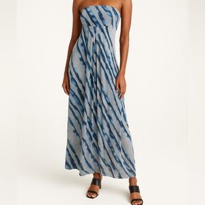 DKNY Jeans Blue Tie-Dye Maxi Dress – Women’s Size Large